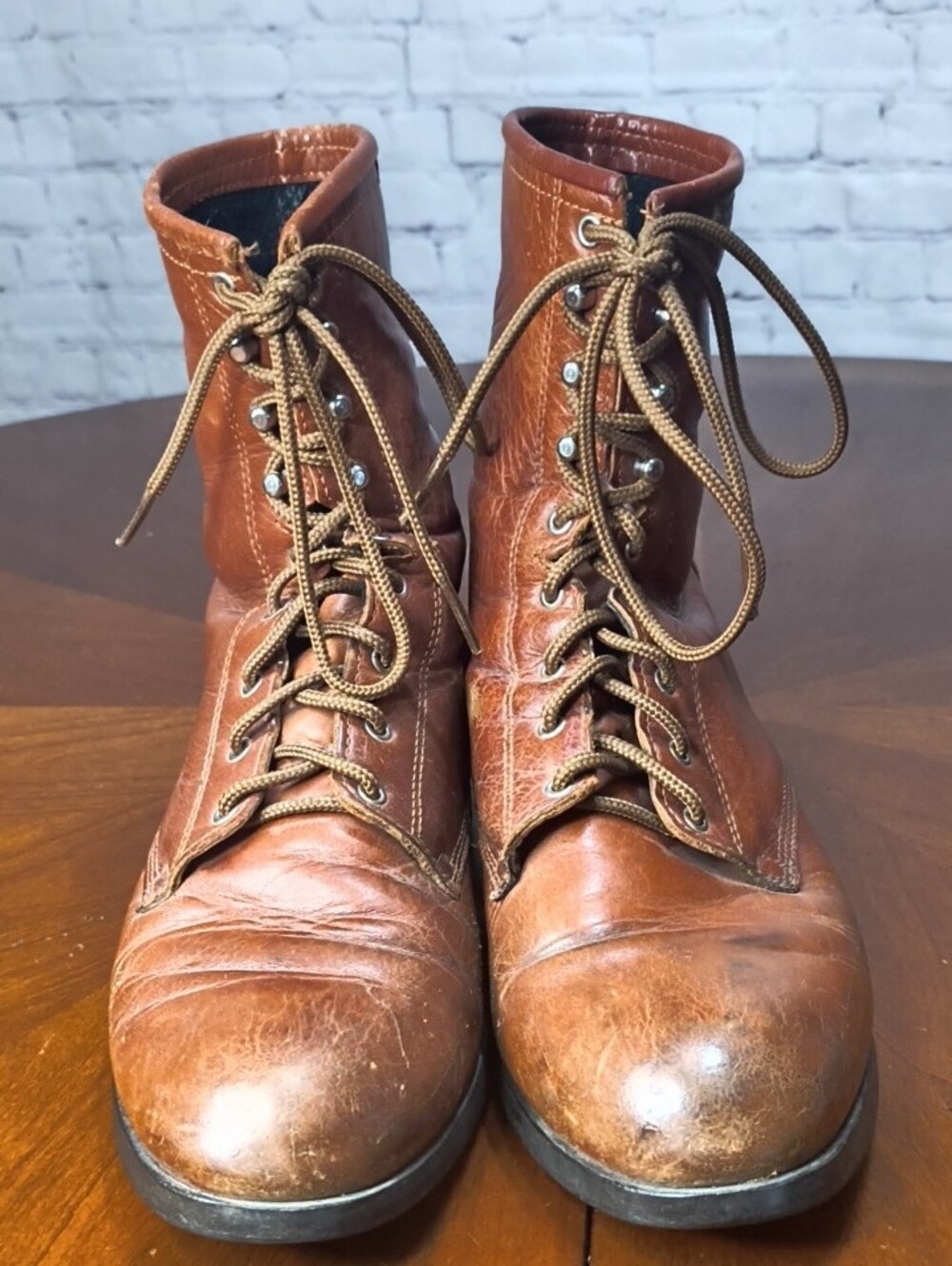 Ariat Brown Leather Lace-Up Men's Boots Size 11 AN - Picture 3 of 11